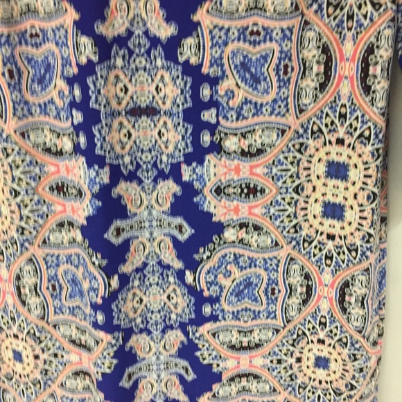 Wisp Blue Paisley Scarf Print Shift Dress SZ 6P - Picture 8 of 15